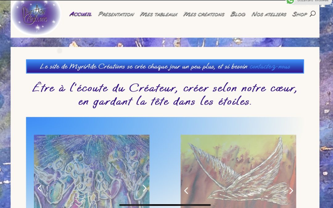 Un nouveau site MyriAde Créations